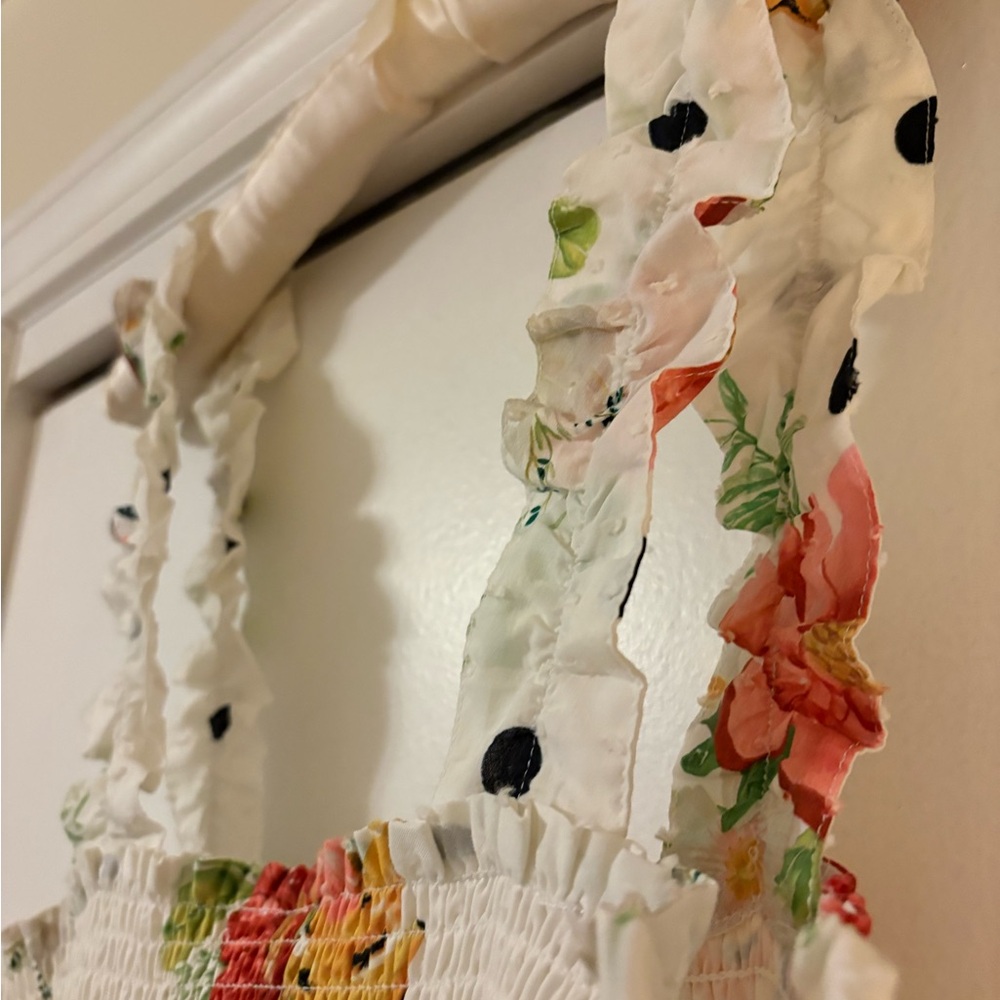 Charming Floral Farm Rio Dress with Polka Dots. Sz.L - Picture 6 of 8